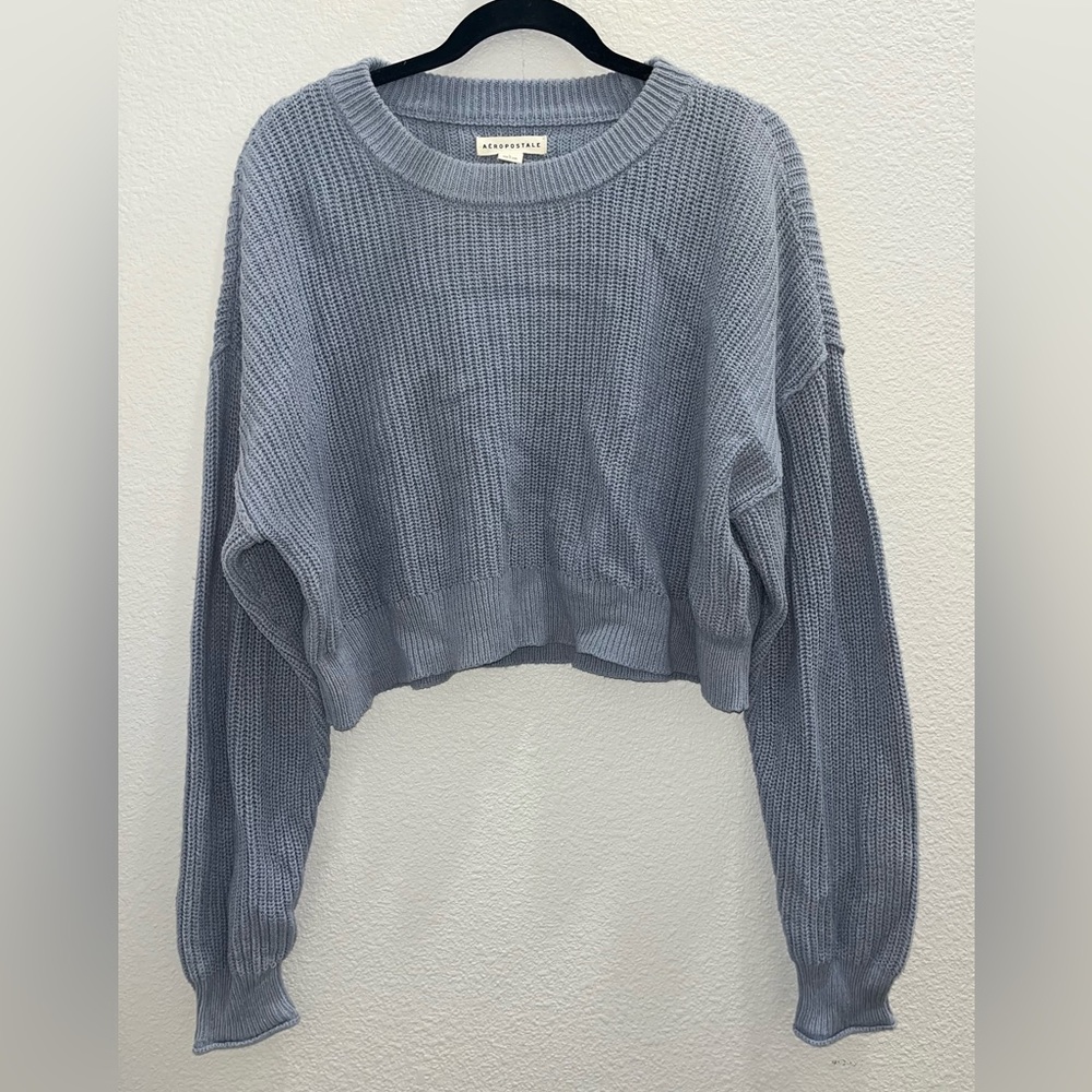 Blue cropped sweater